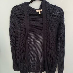 Navy large knit cardigan